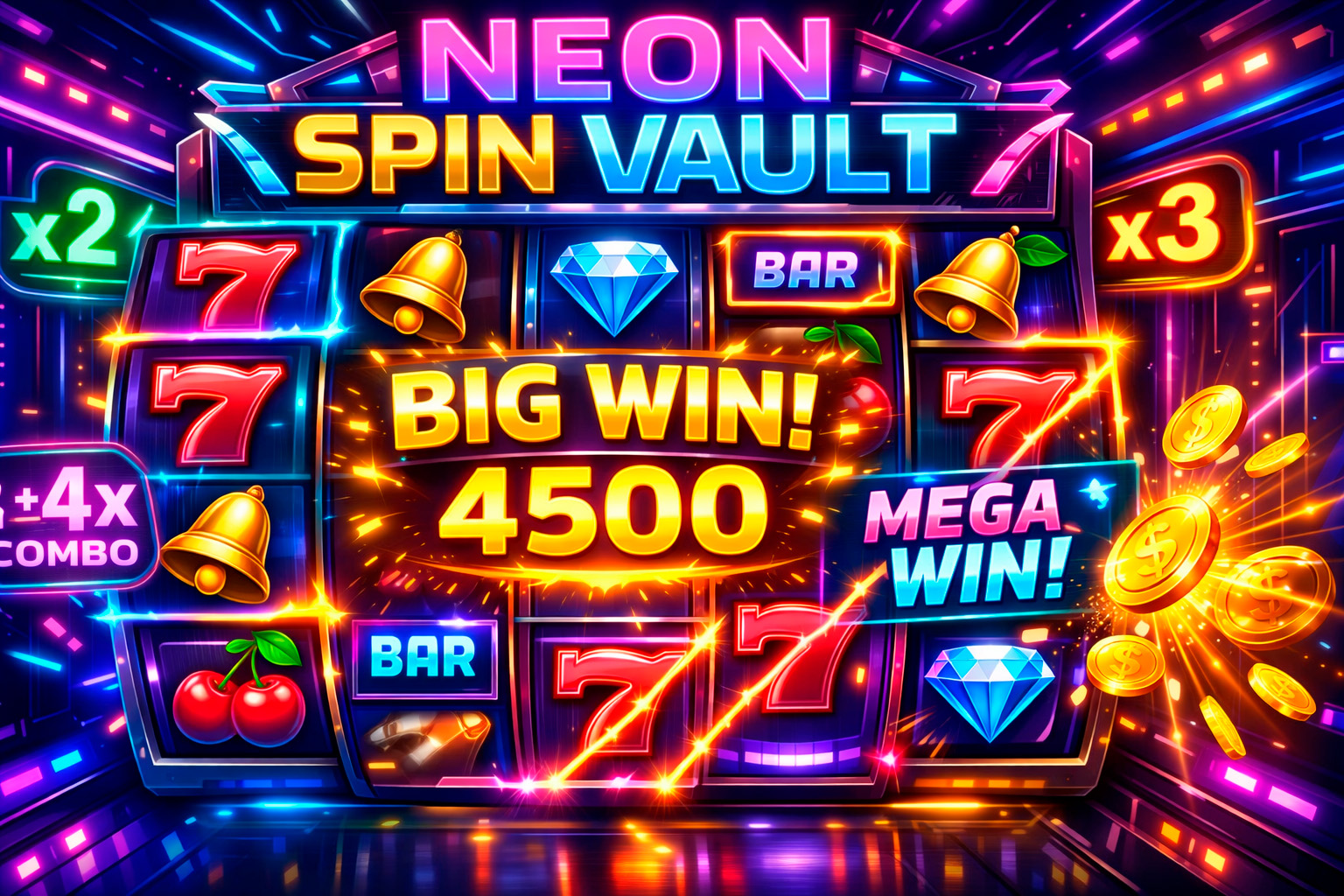 Neon Spin Vault game preview